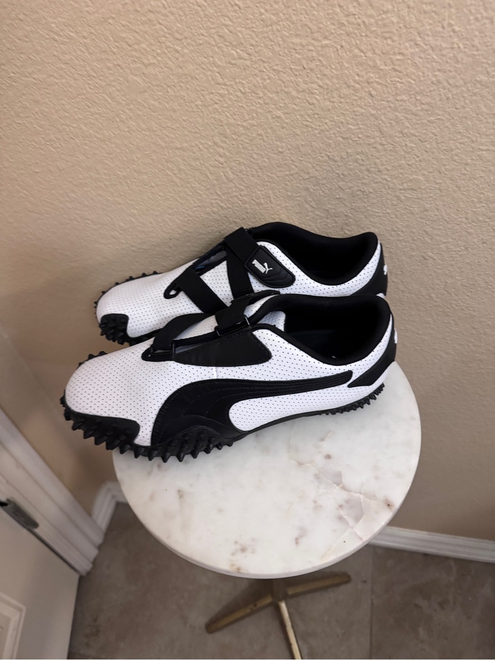 Women Puma Mostro black white sneakers avant-garde edgy unique spikes casual - Picture 4 of 9